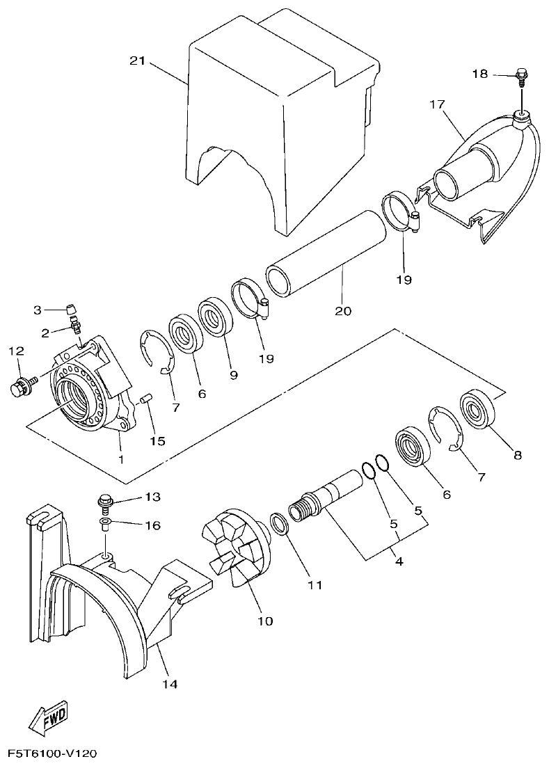 Yamaha VX1050AV JET UNIT 2 parts diagram